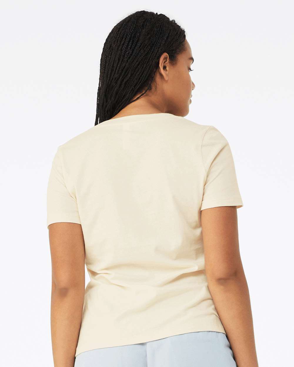 Custom Bella + Canvas Women's Relaxed V-Neck Cotton Tee (6405)