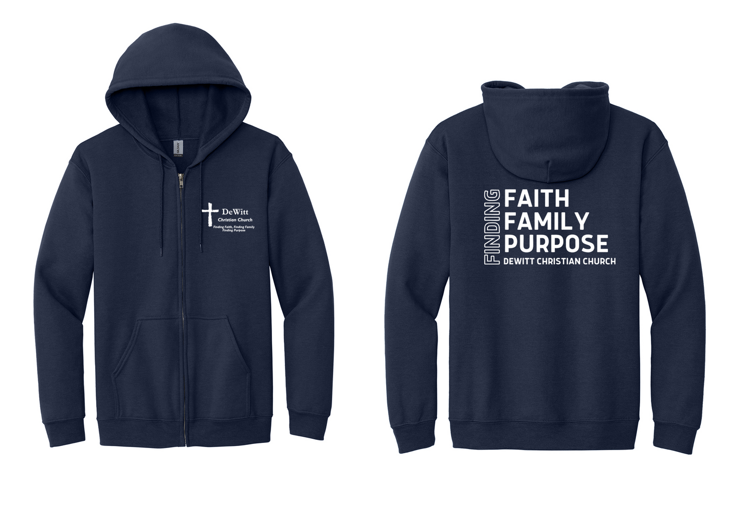 DeWitt Christian Church Adult Zip-up Hoodie