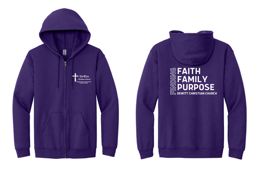 DeWitt Christian Church Adult Zip-up Hoodie