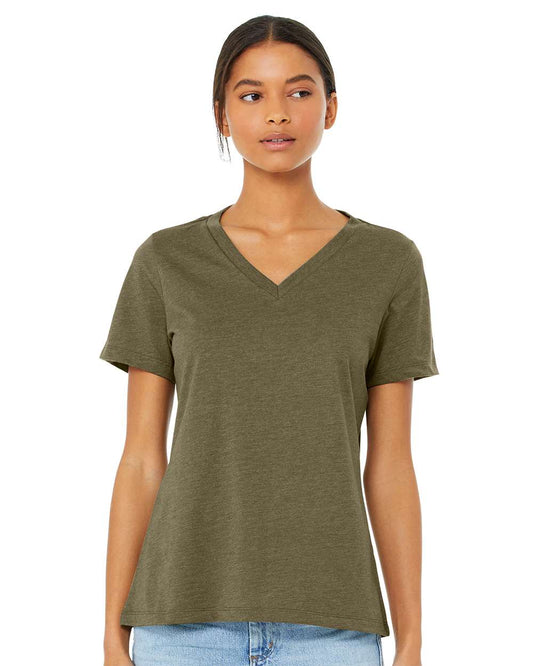 Custom Bella + Canvas Women's Relaxed V-Neck CVC Tee (6405cvc)