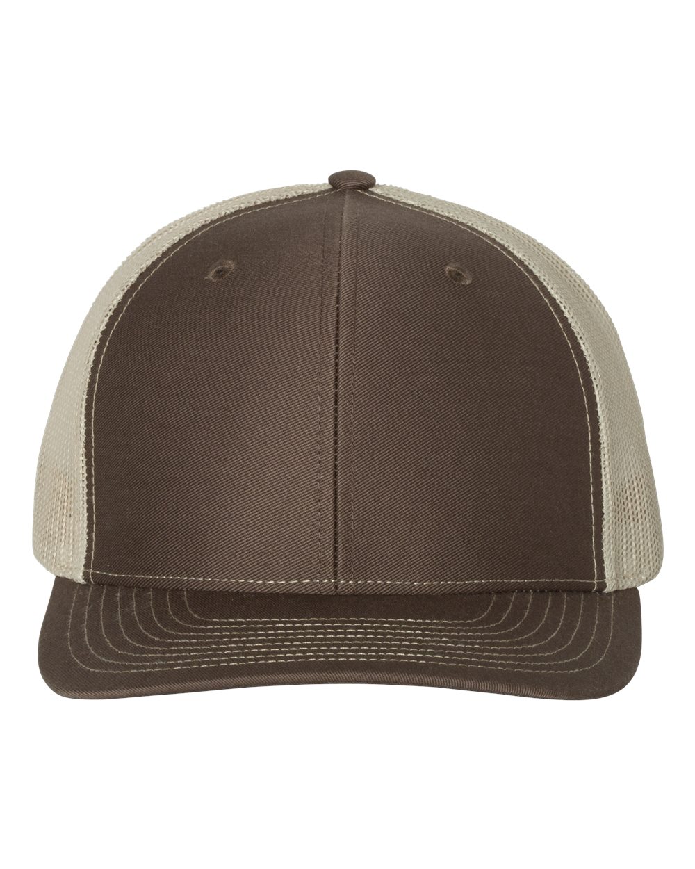 Richardson Snapback Trucker Hat (112) in Brown/Khaki