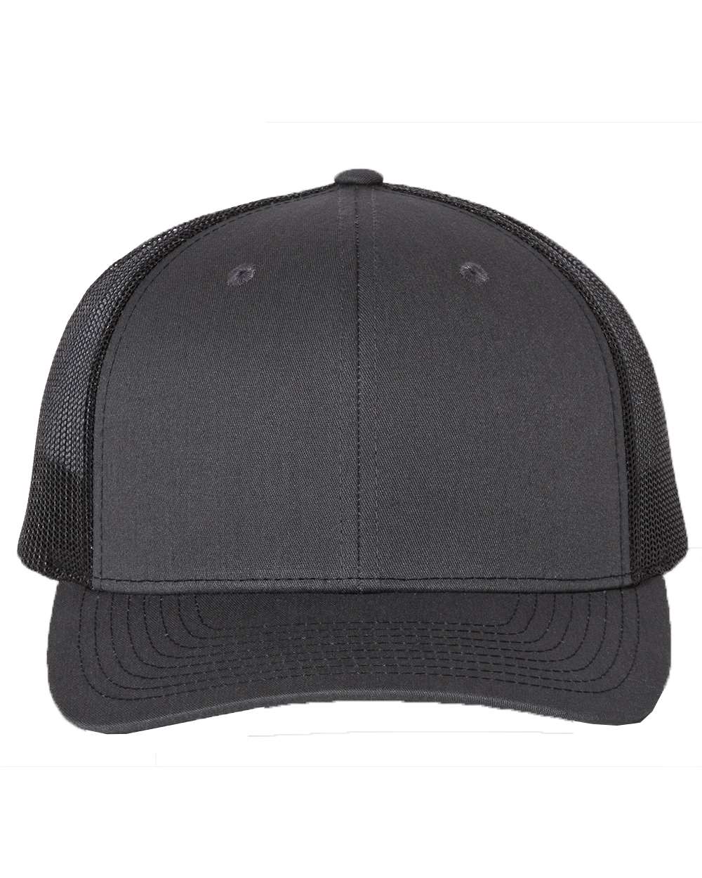 Richardson Snapback Trucker Hat (112) in Charcoal/Black