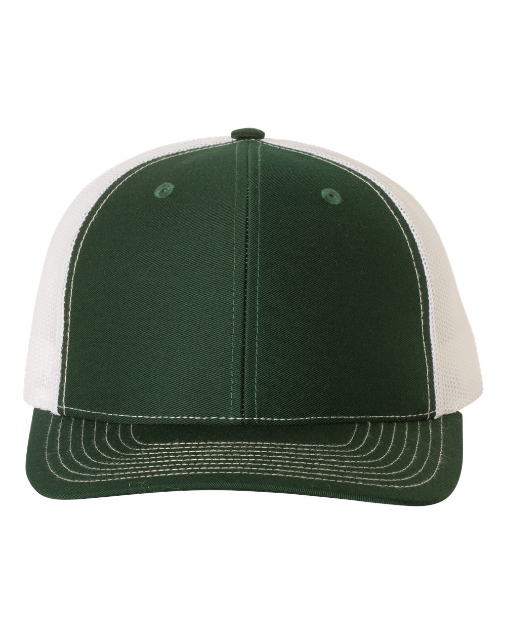 Richardson Snapback Trucker Hat (112) in Dark Green/White