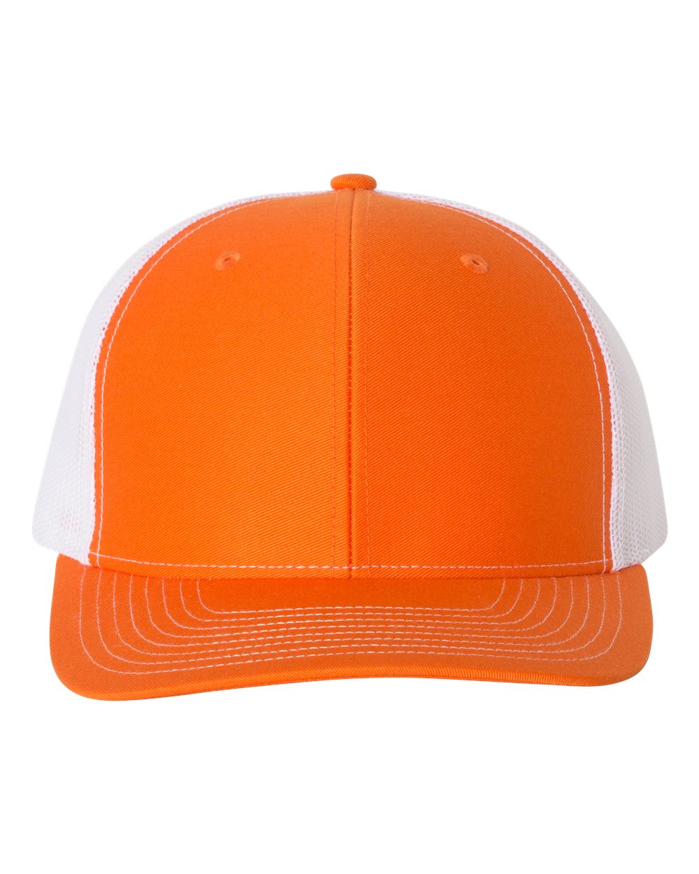 Richardson Snapback Trucker Hat (112) in Orange/White