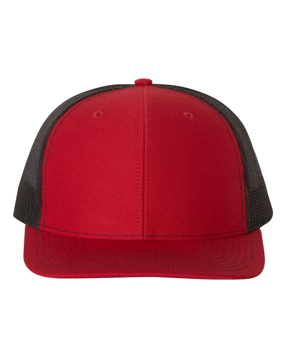 Richardson Snapback Trucker Hat (112) in Red/Black