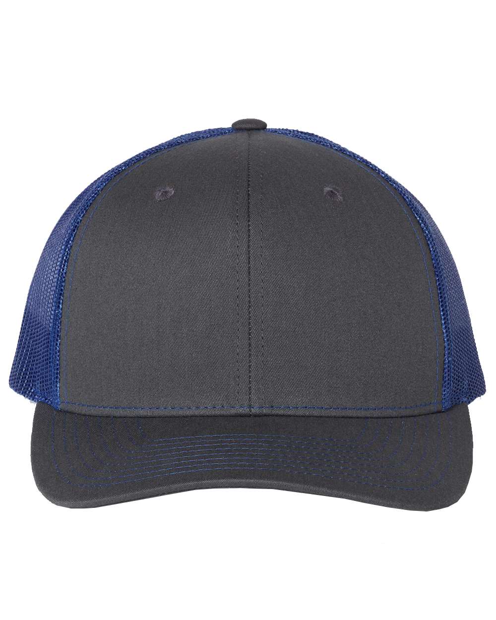 Richardson Snapback Trucker Hat (112) in Charcoal/Royal