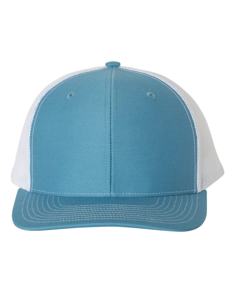 Richardson Snapback Trucker Hat (112) in Columbia Blue/White