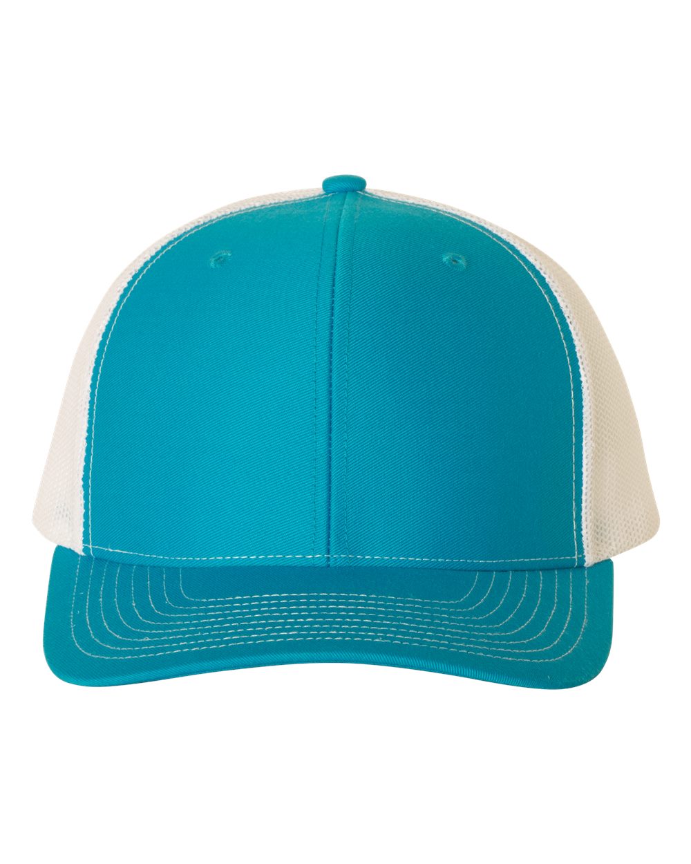 Richardson Snapback Trucker Hat (112) in Cyan/White