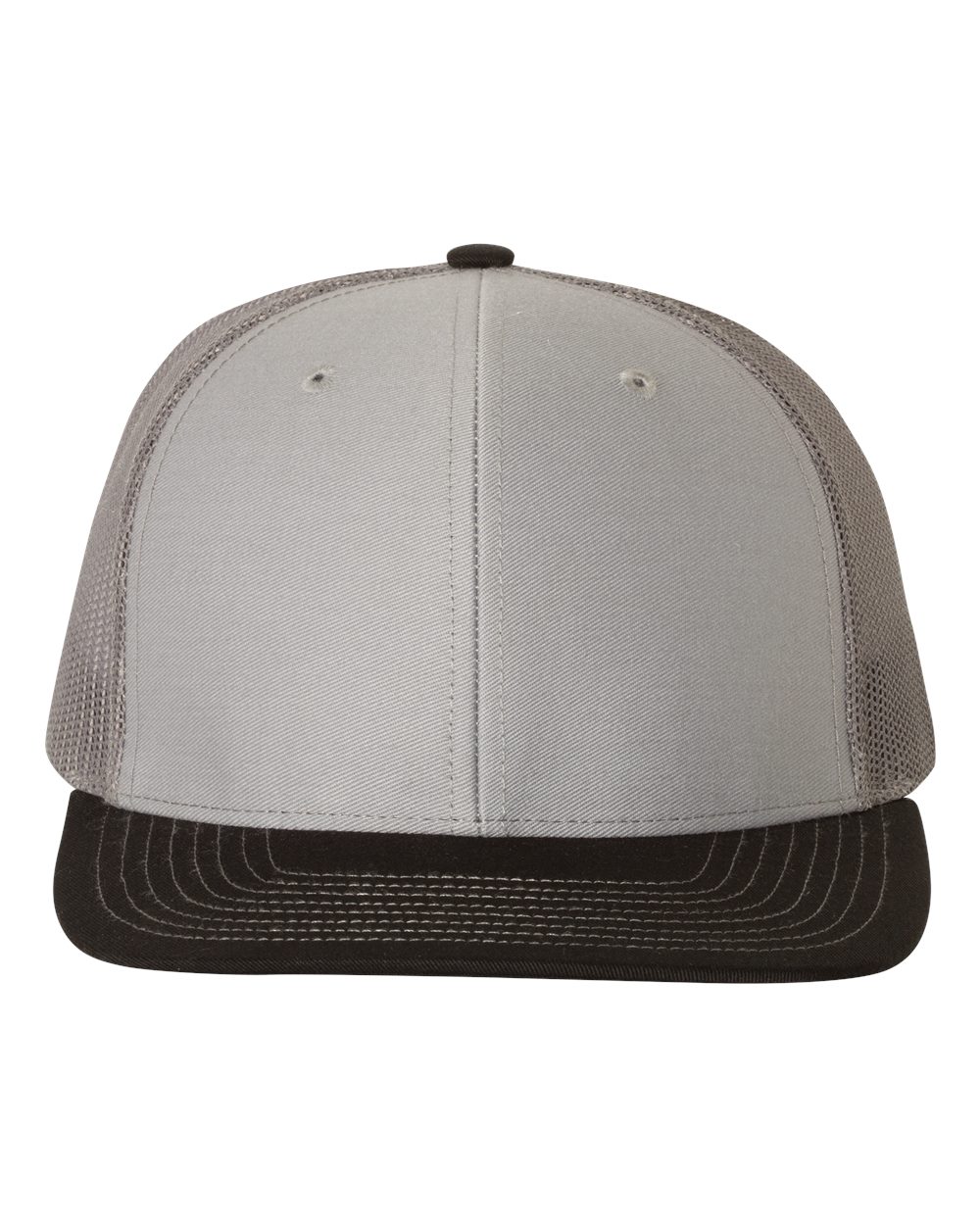 Richardson Snapback Trucker Hat (112) in Grey/Charcoal/Black