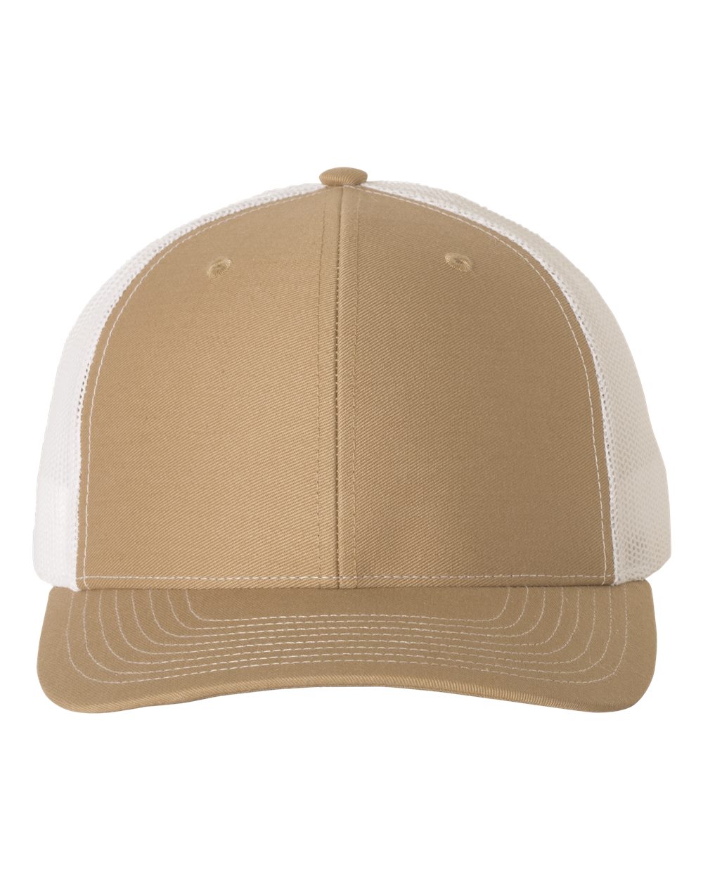 Richardson Snapback Trucker Hat (112) in Khaki/White