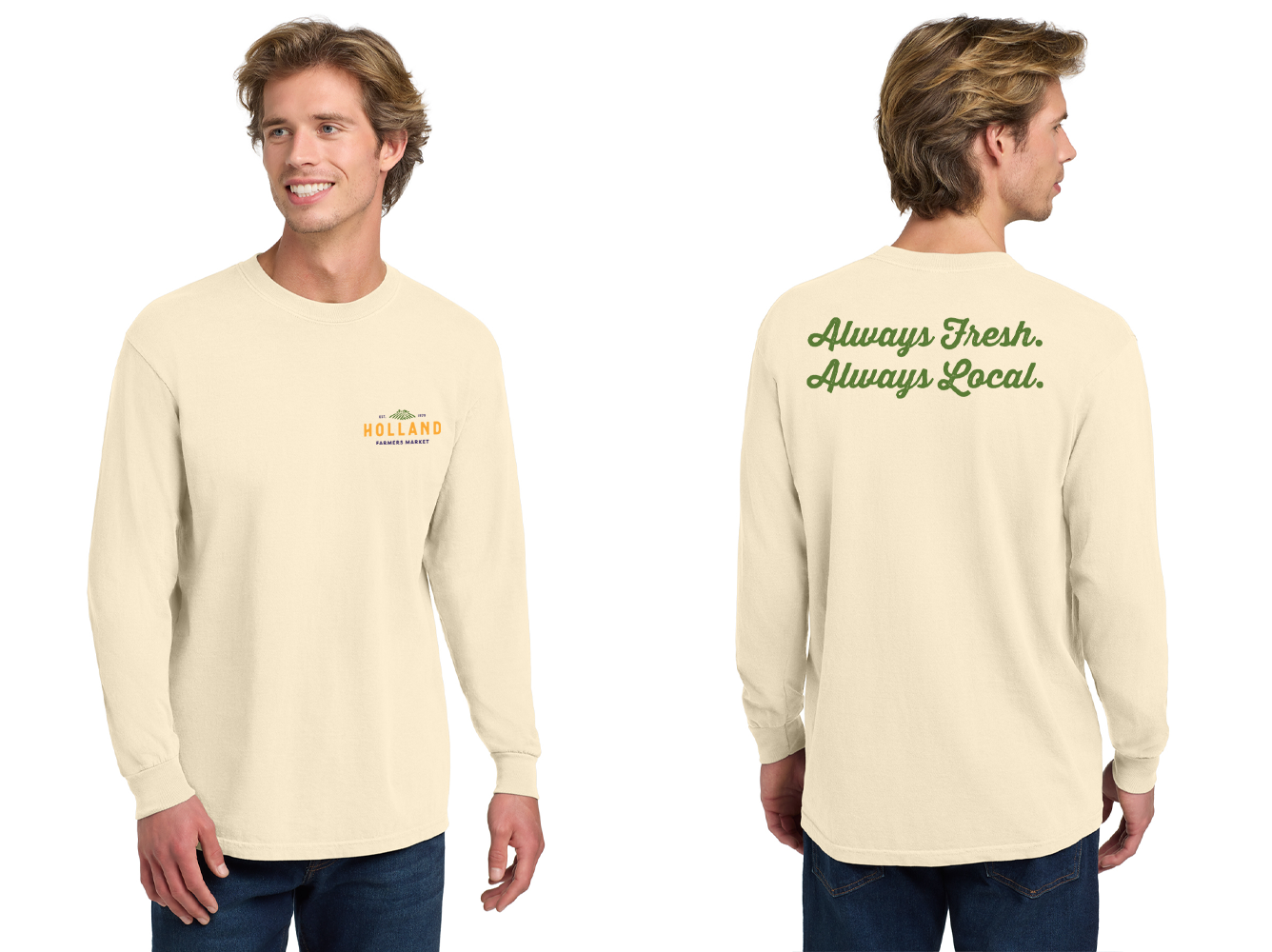Holland Farmer's Market Unisex Long Sleeve Tee (Full Color)