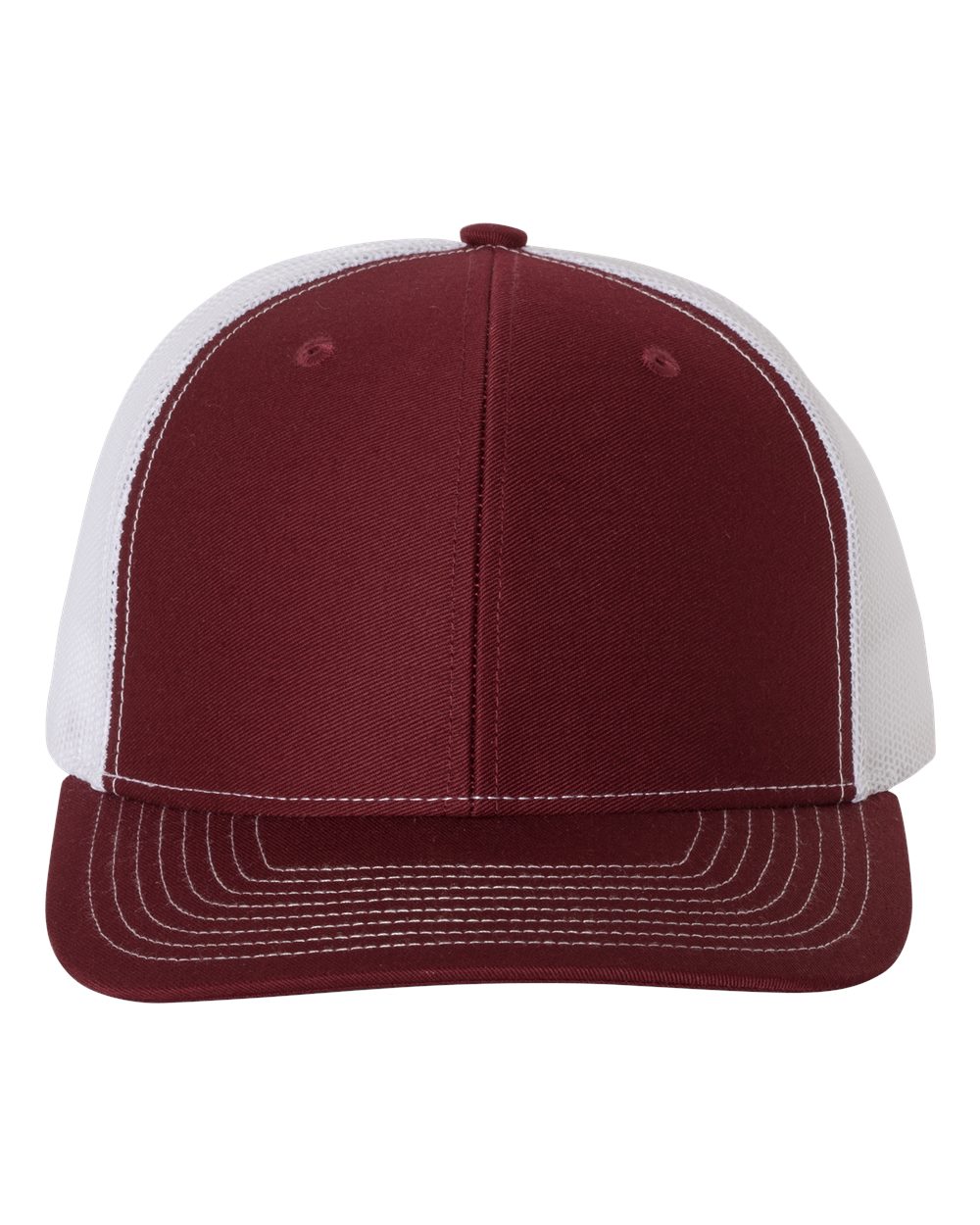 Richardson Snapback Trucker Hat (112) in Cardinal/White