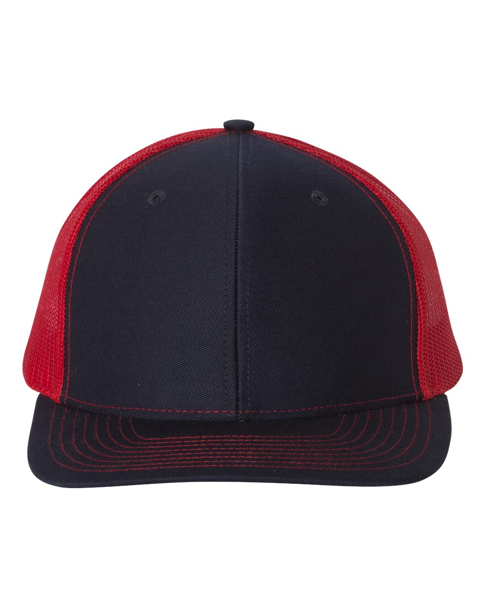Richardson Snapback Trucker Hat (112) in Navy/Red