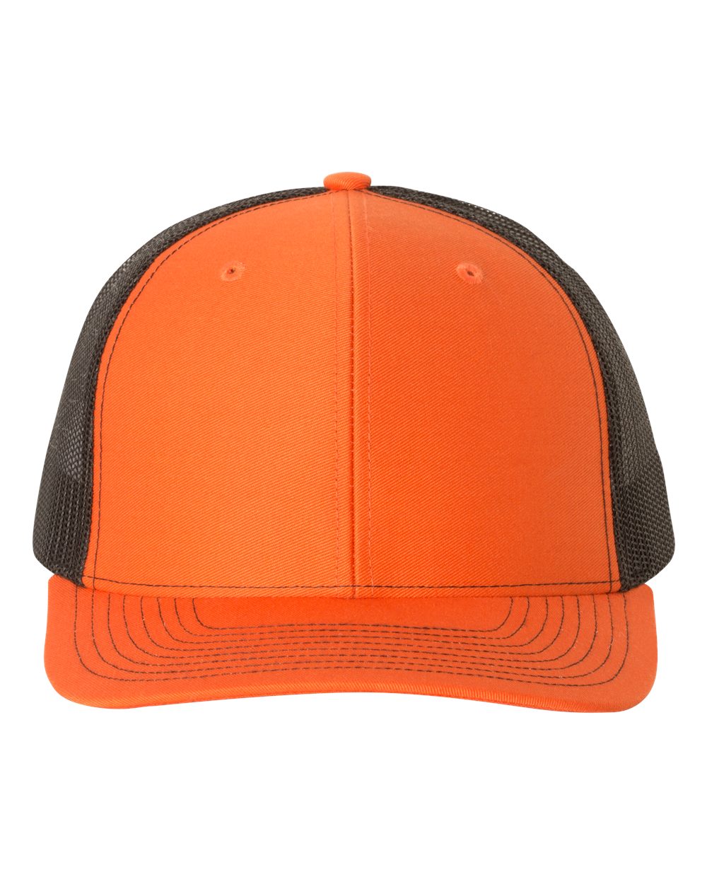 Richardson Snapback Trucker Hat (112) in Orange/Black