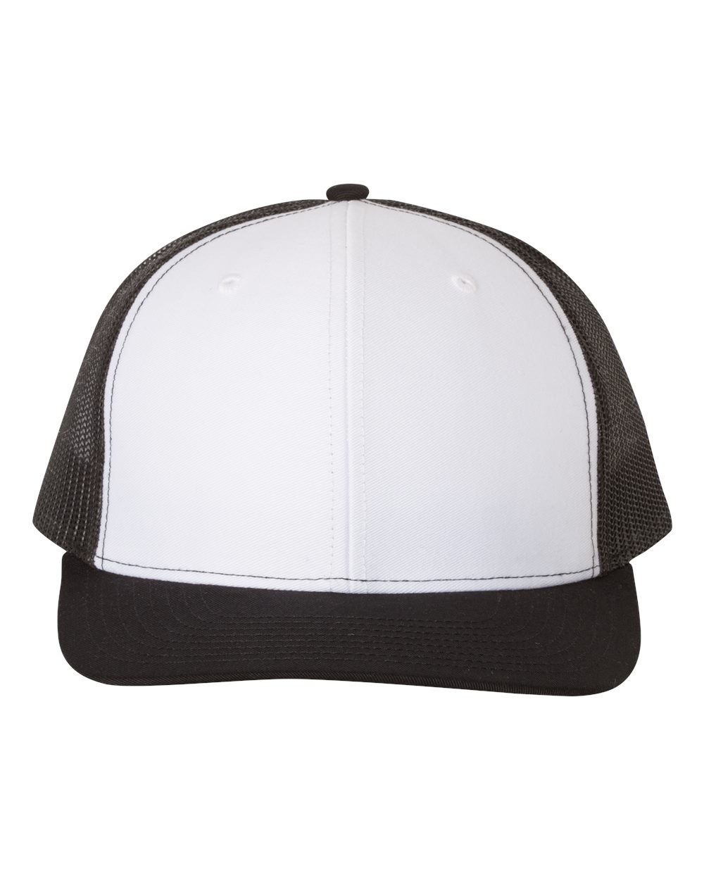 Richardson Snapback Trucker Hat (112) in White/Black