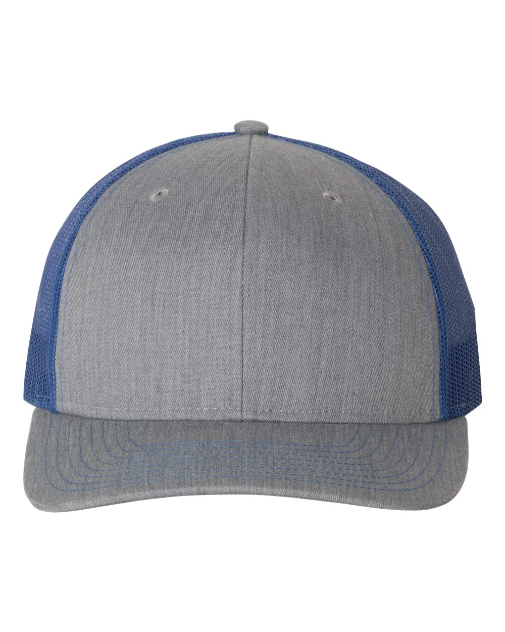 Richardson Snapback Trucker Hat (112) in Heather Grey/Royal