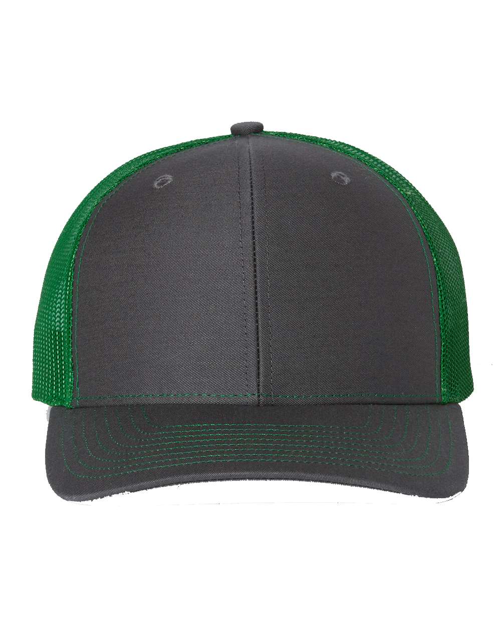 Richardson Snapback Trucker Hat (112) in Charcoal/Kelly