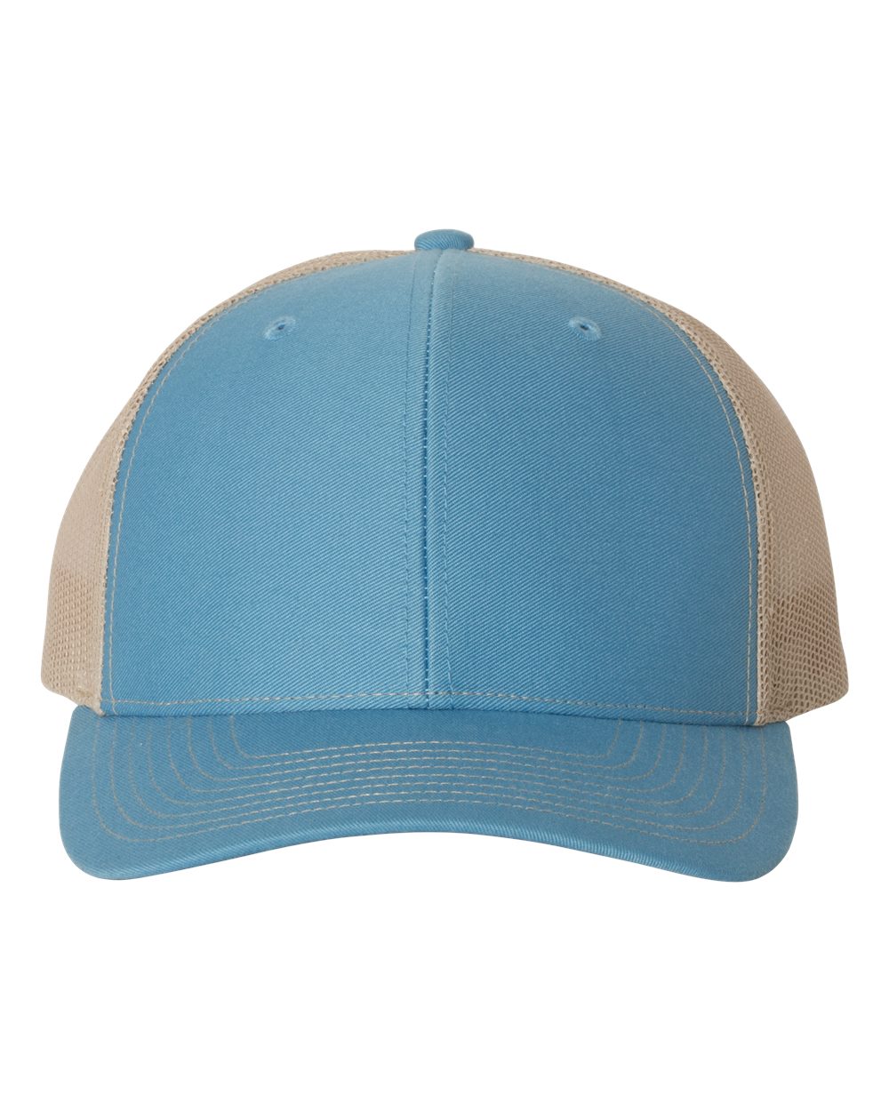 Richardson Snapback Trucker Hat (112) in Columbia Blue/Khaki