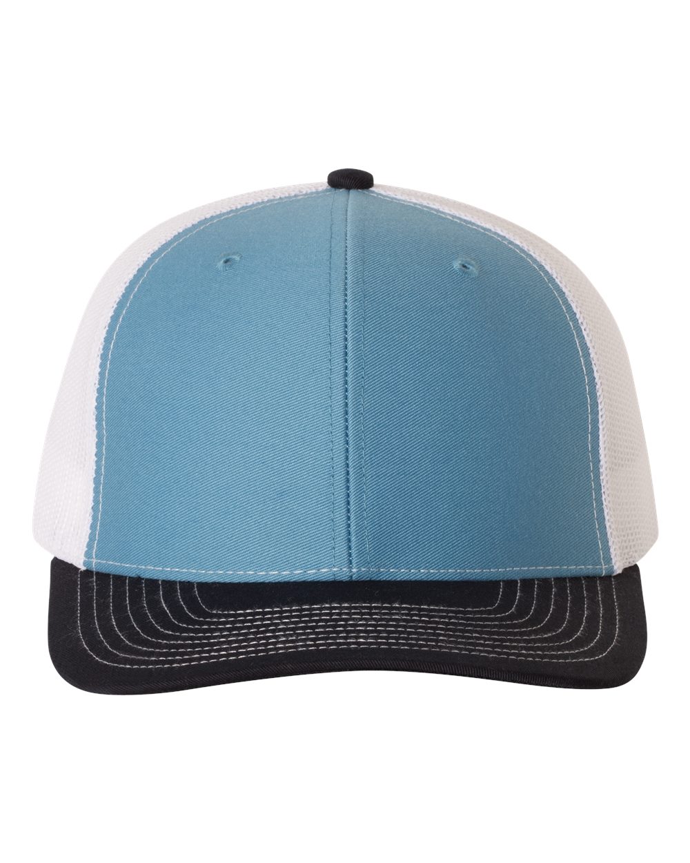 Richardson Snapback Trucker Hat (112) in Columbia Blue/White/Navy