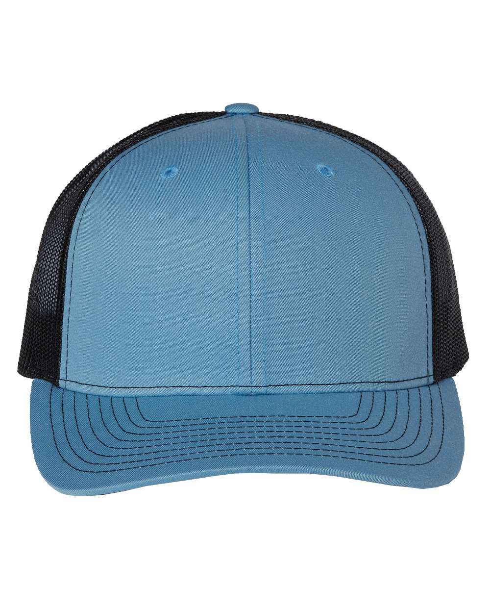 Richardson Snapback Trucker Hat (112) in Columbia Blue/Black