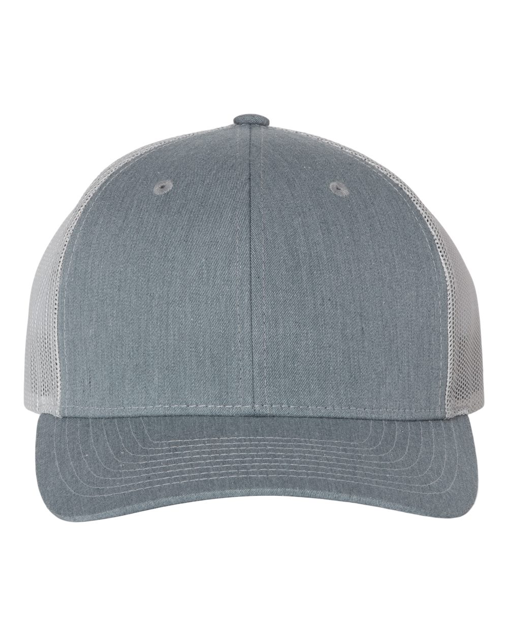Richardson Snapback Trucker Hat (112) in Heather Grey/Light Grey