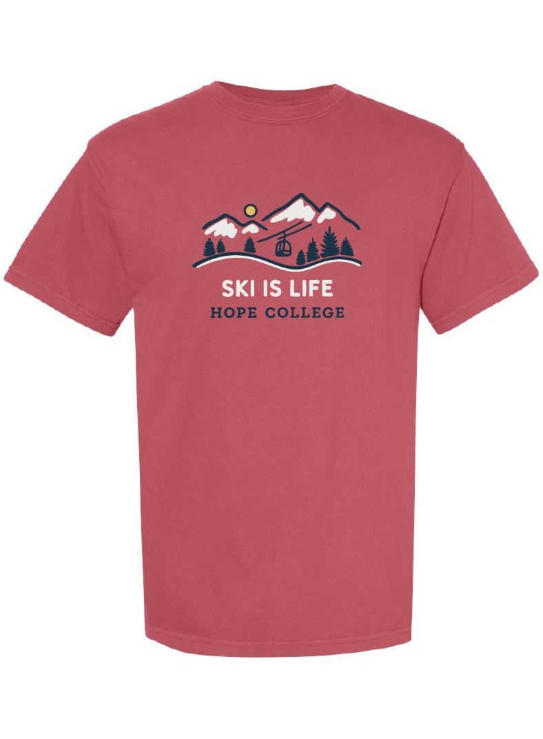 Hope College Ski Club "Ski is Life" Tee