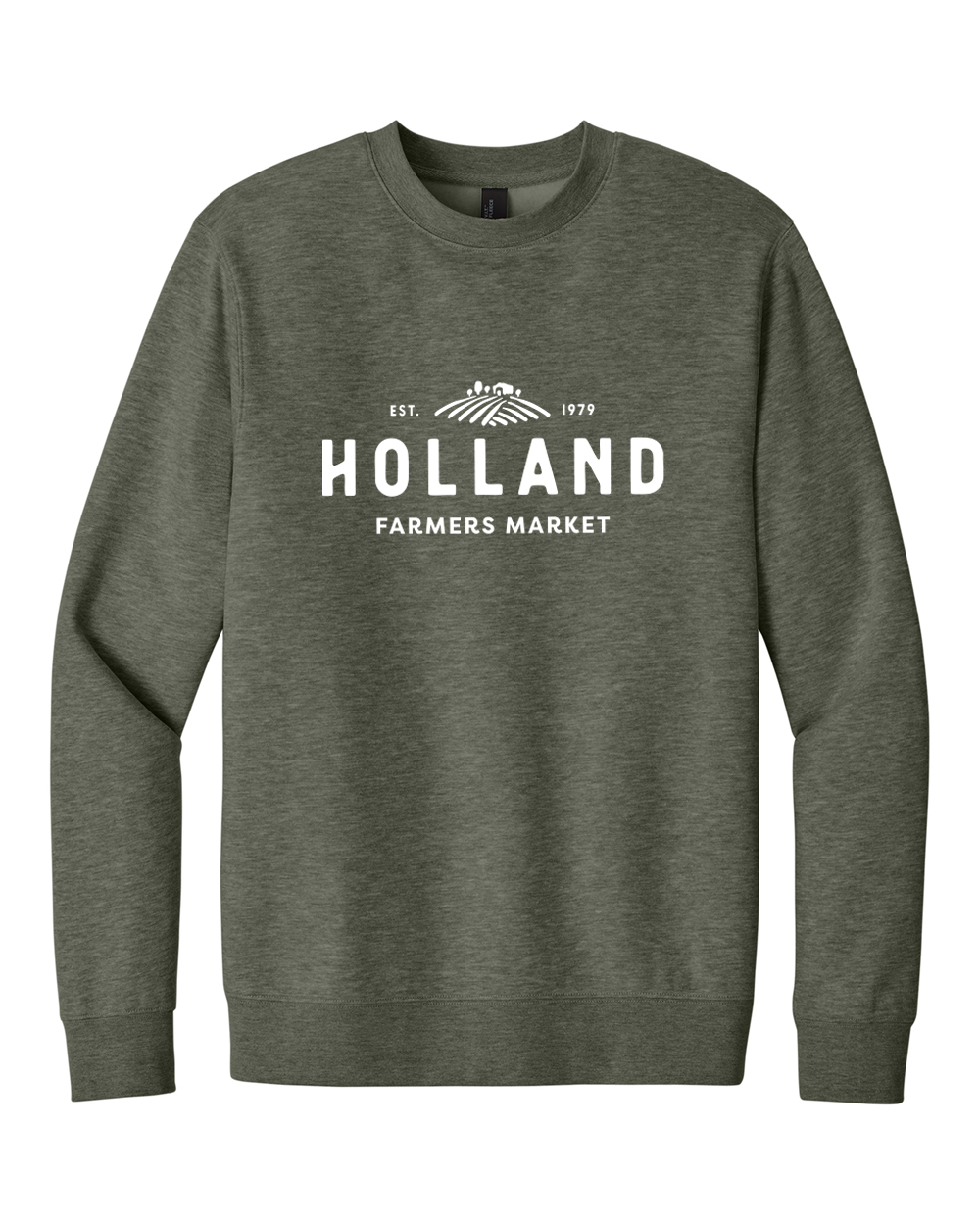 Holland Farmer's Market Unisex Crewneck Sweatshirt (White Print)