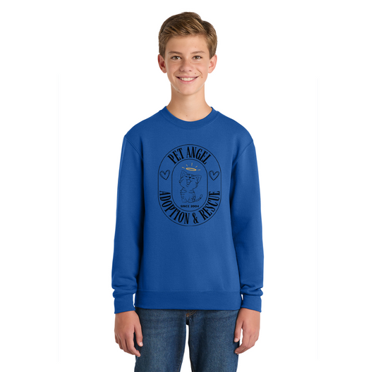 Pet Angel Primary Logo Youth Crewneck Sweatshirt