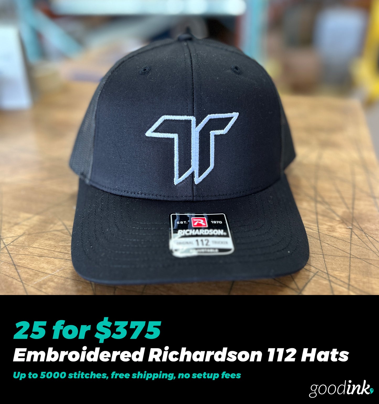 25 for $375 Embroidered Richardson 112 Hats