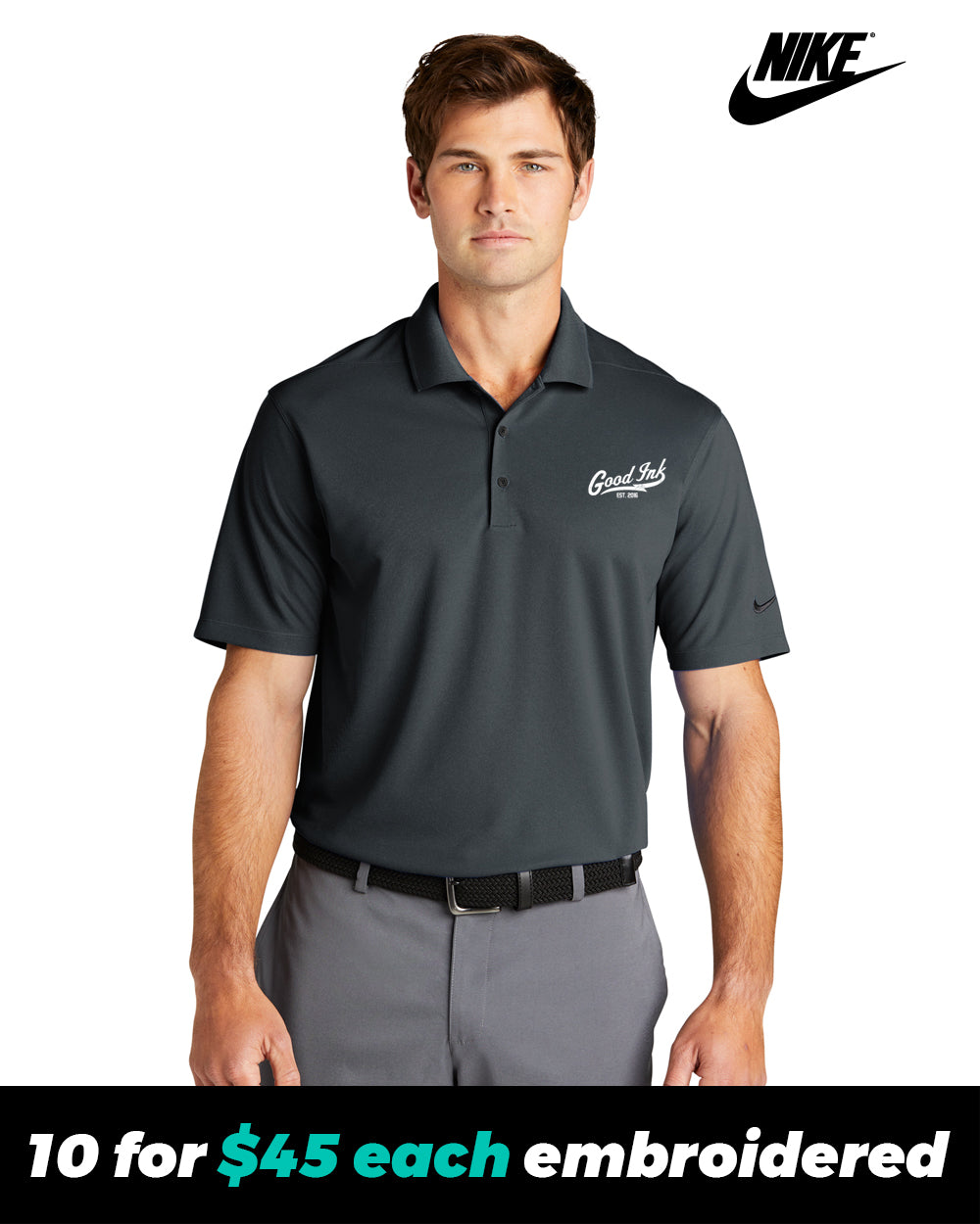 Embroidered Nike Dri-FIT Polos (10 for $45 each) – Good Ink