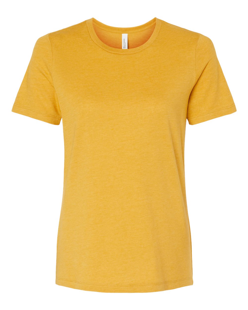 Bella + Canvas Women's Relaxed CVC Tee (6400cvc) in Heather Mustard