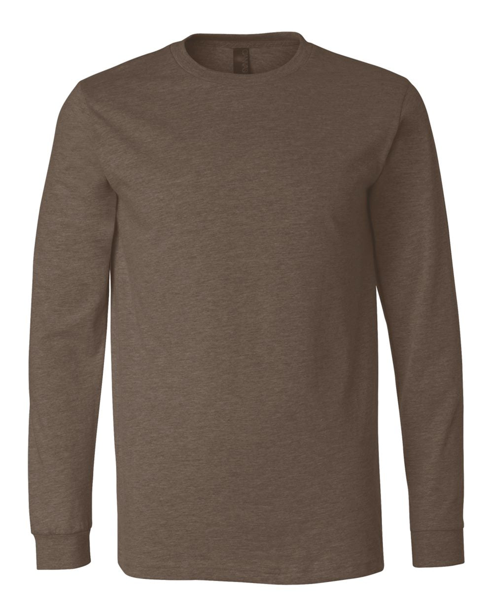 Bella + Canvas CVC Long Sleeve (3501cvc) in Heather Brown