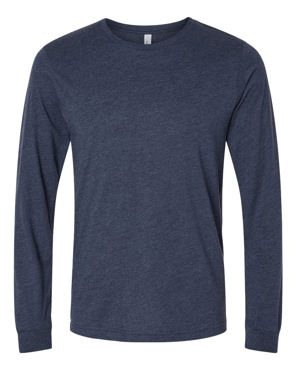 Bella + Canvas CVC Long Sleeve (3501cvc) in Heather Midnight Navy