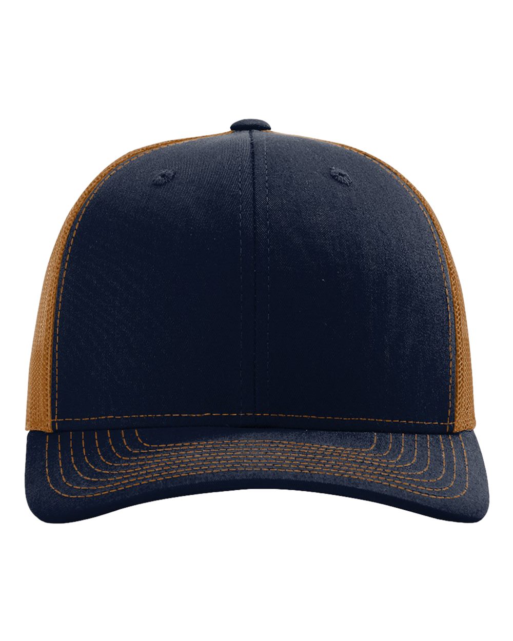 Richardson Snapback Trucker Hat (112) in Navy/Carmel