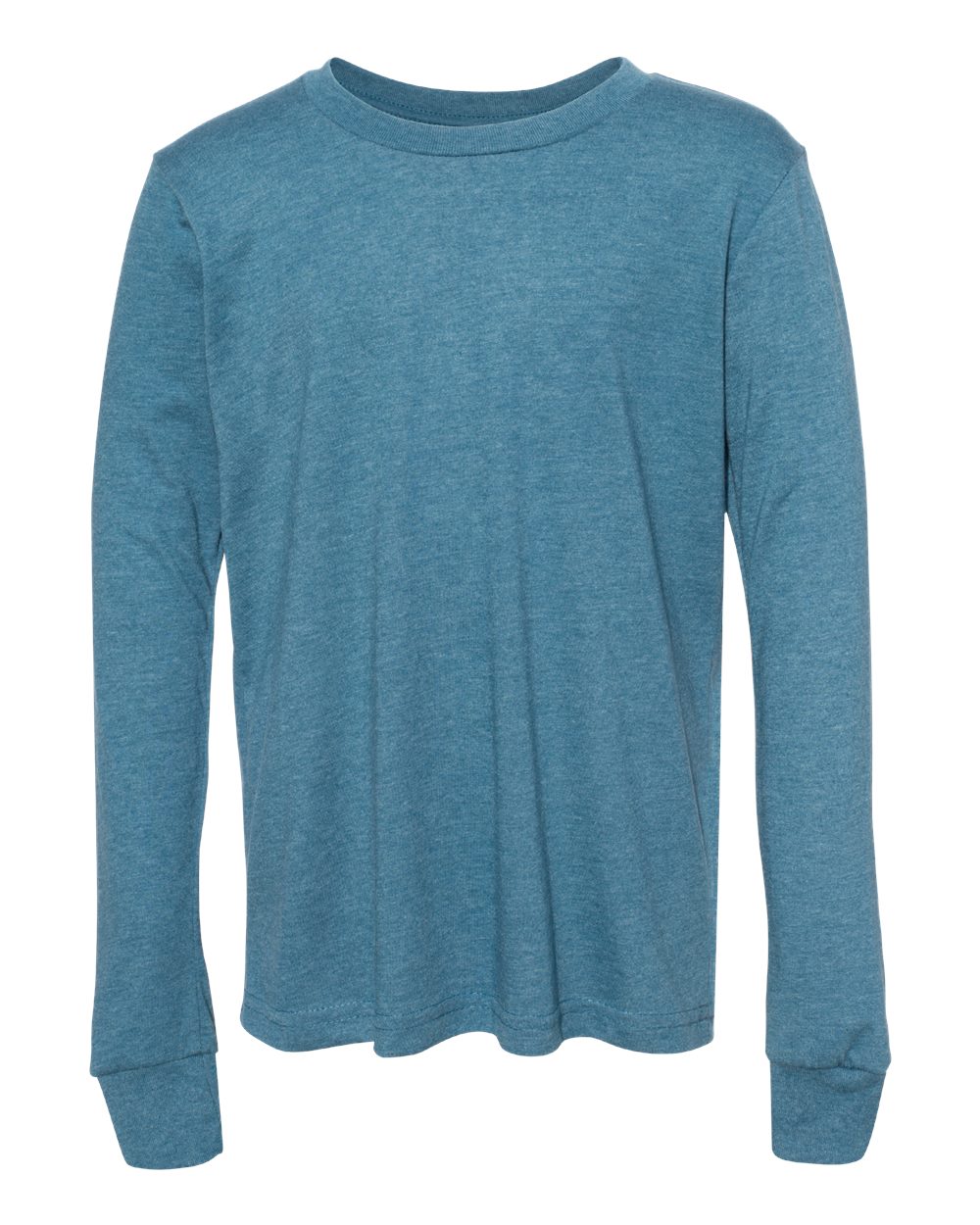Bella + Canvas Youth Long Sleeve (3501y) in Heather Deep Teal