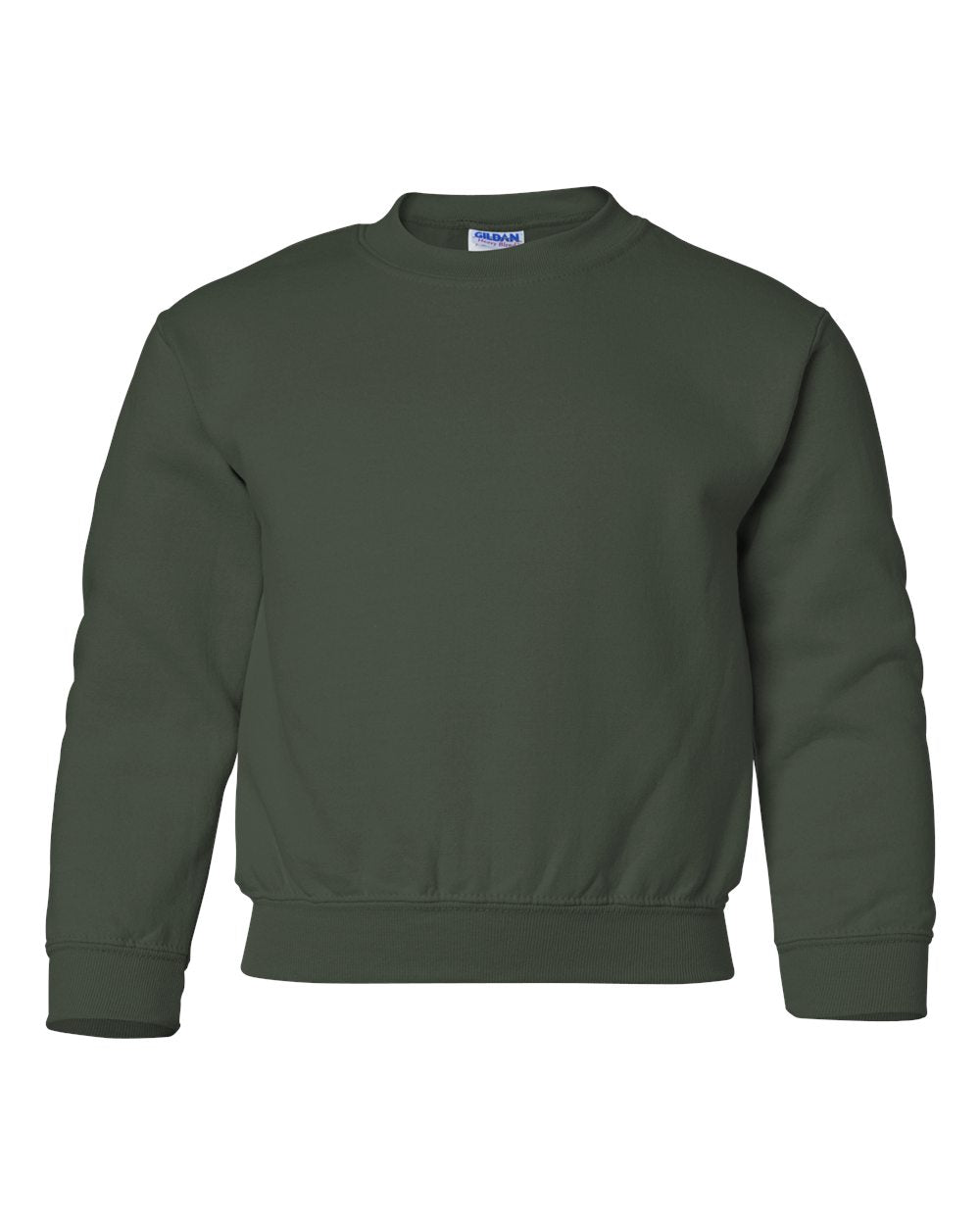 Gildan Youth Crewneck Sweatshirt (18000b) in Forest