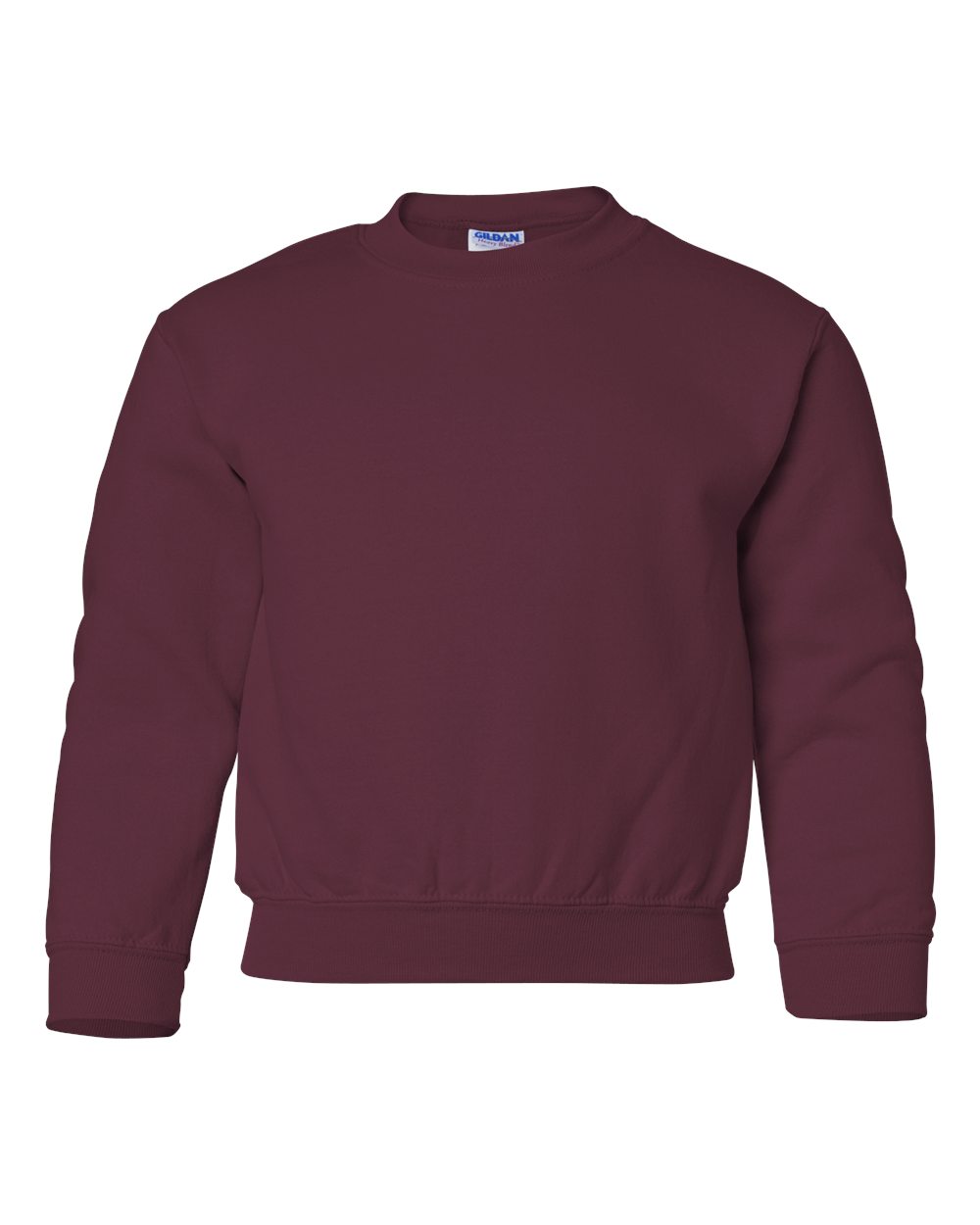 Gildan Youth Crewneck Sweatshirt (18000b) in Maroon
