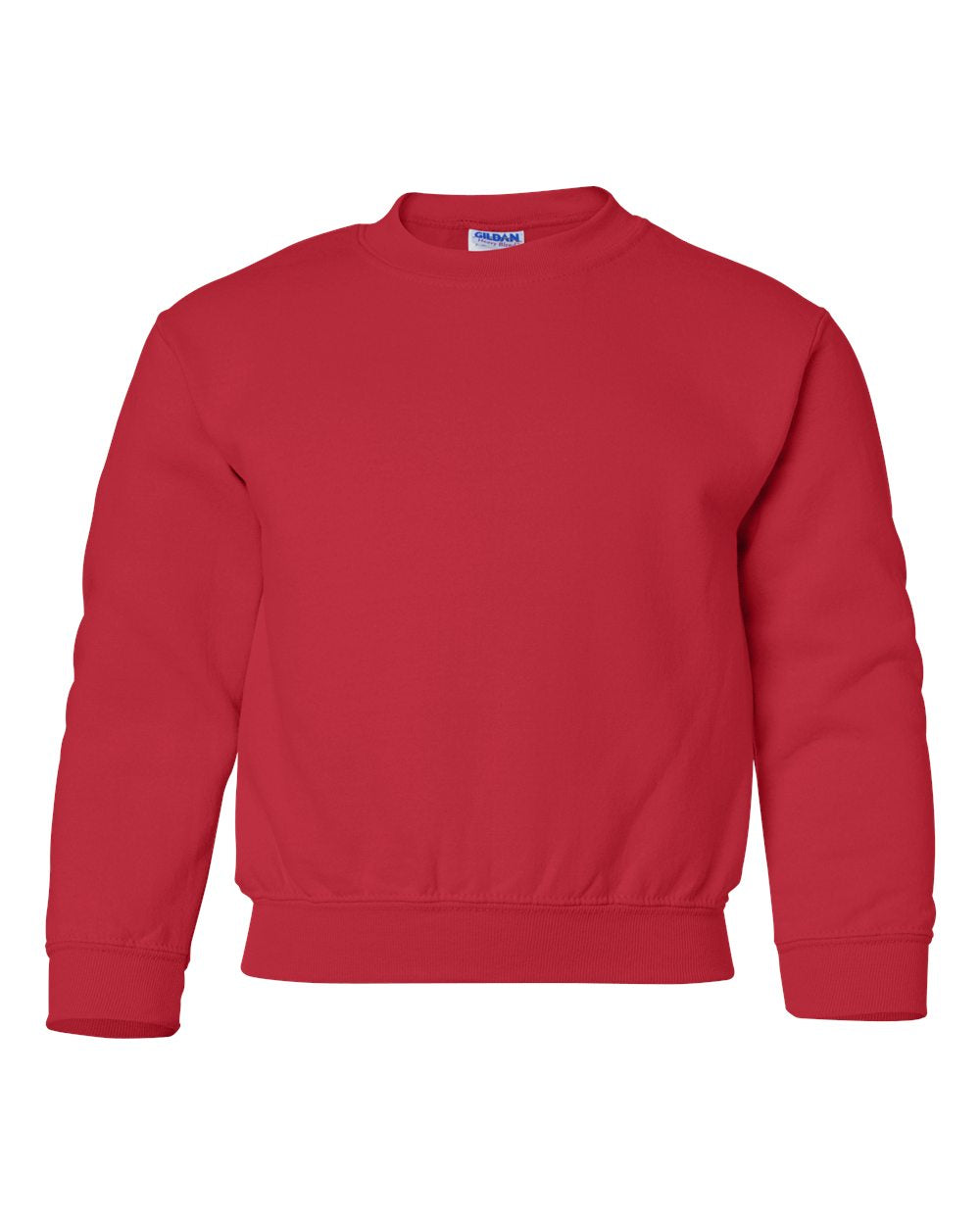 Gildan Youth Crewneck Sweatshirt (18000b) in Red