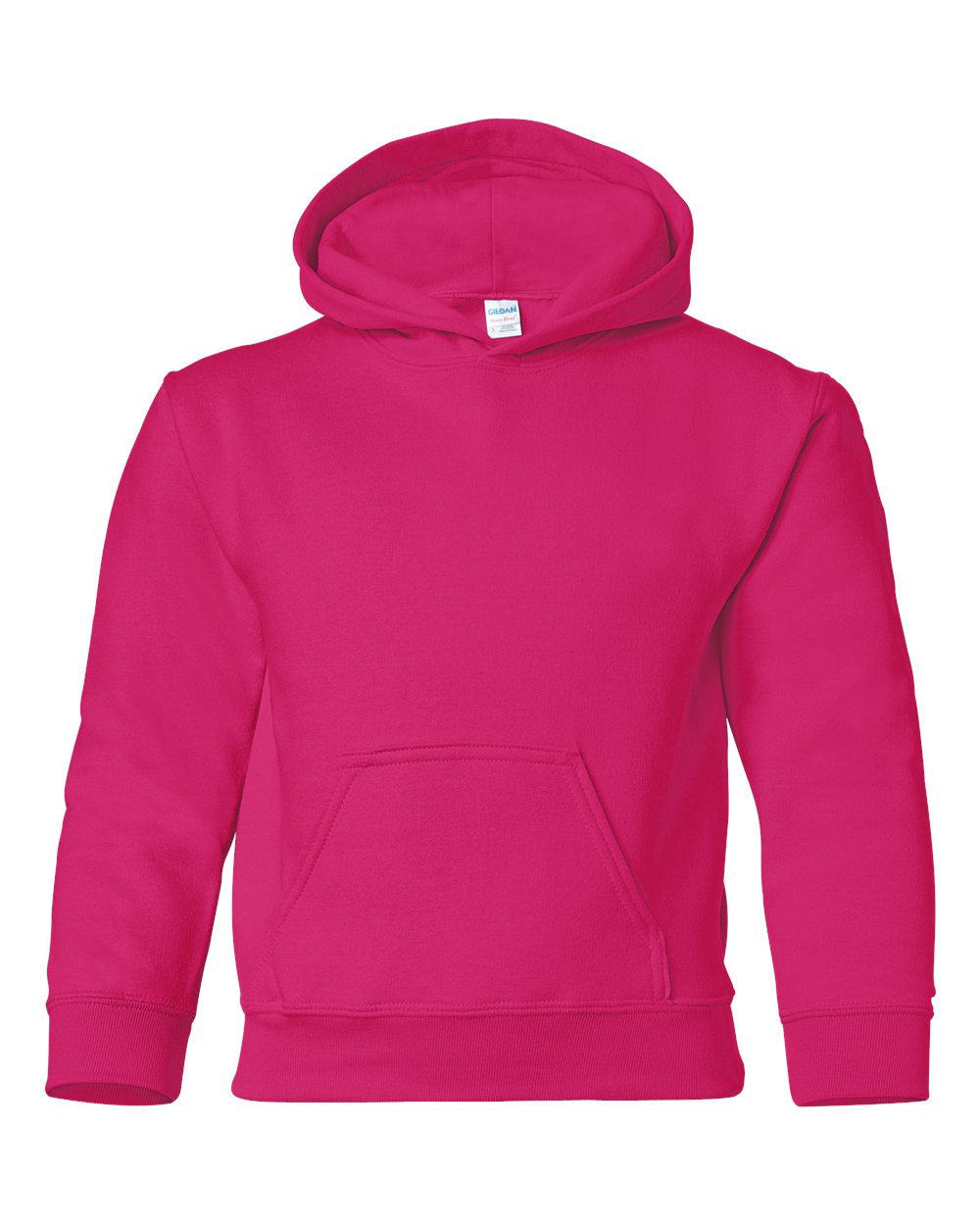 Gildan Youth Hoodie (18500b) in Heliconia