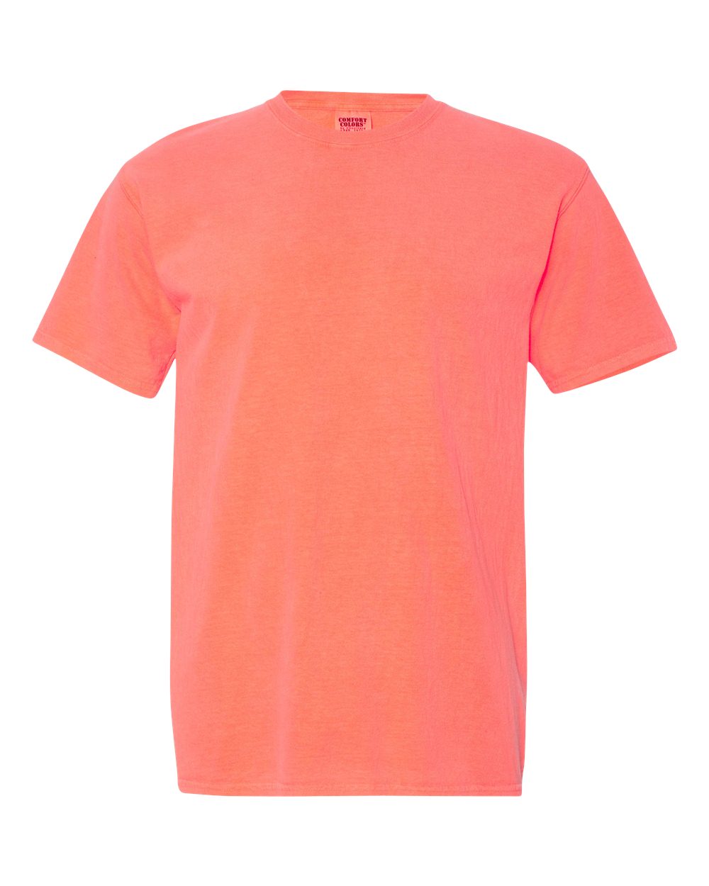 Comfort Colors Garment-Dyed Tee (1717) in Neon Red Orange