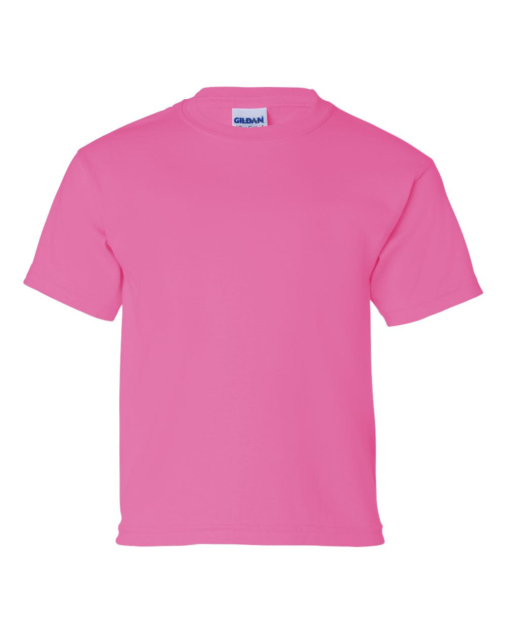 Gildan Ultra Cotton Youth Tee (2000b) in Safety Pink