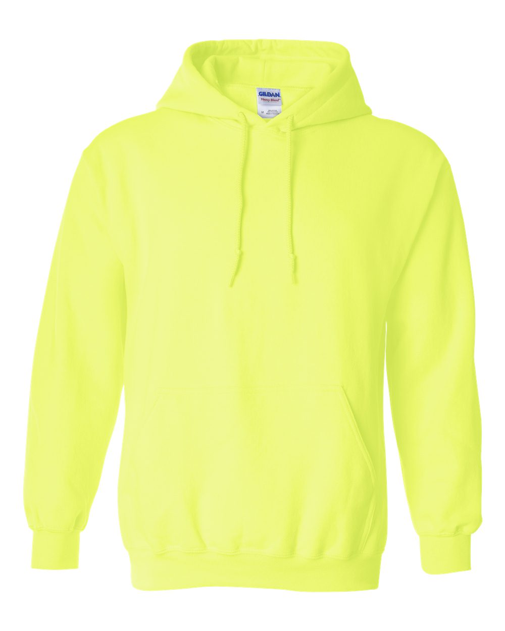 Gildan Hoodie (18500) in Safety Green