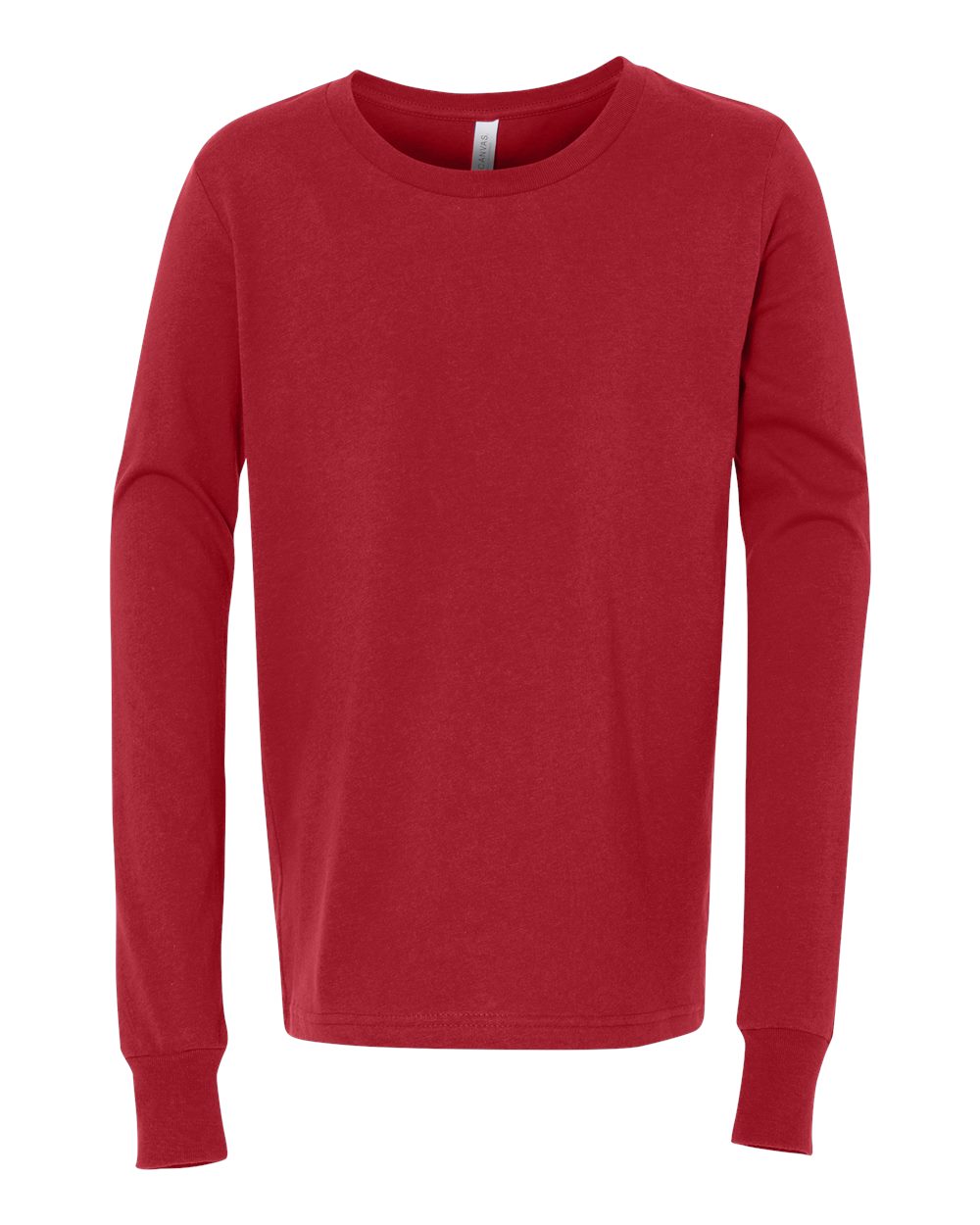 Bella + Canvas Youth Long Sleeve (3501y) in Red