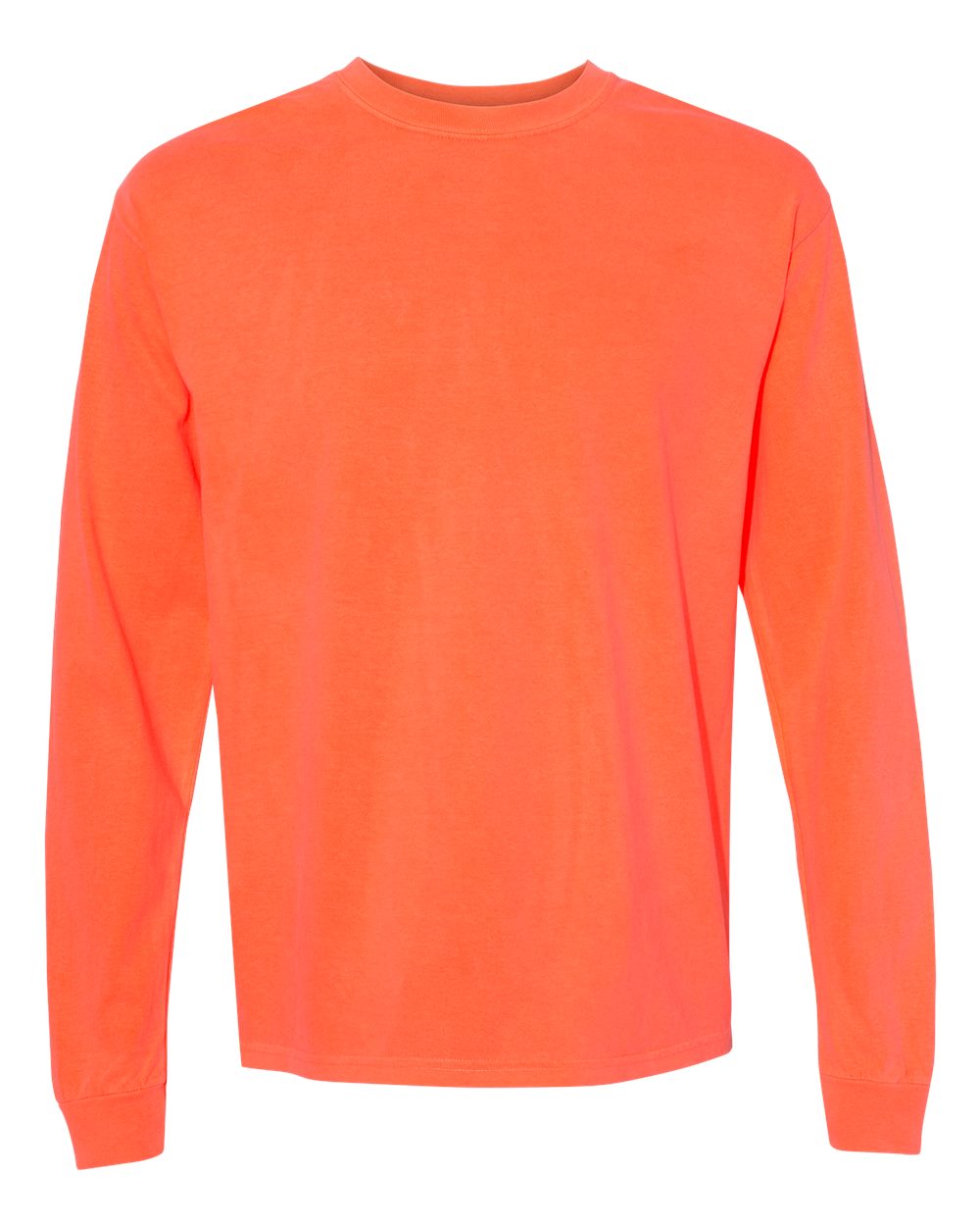 Comfort Colors Long Sleeve (6014) in Neon Red Orange