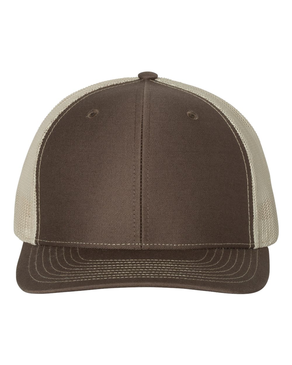 Richardson Snapback Trucker Hat (112) in Brown/Khaki