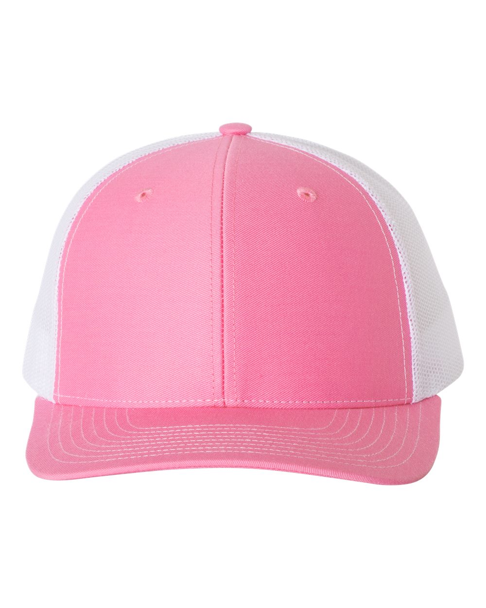 Richardson Snapback Trucker Hat (112) in Hot Pink/White