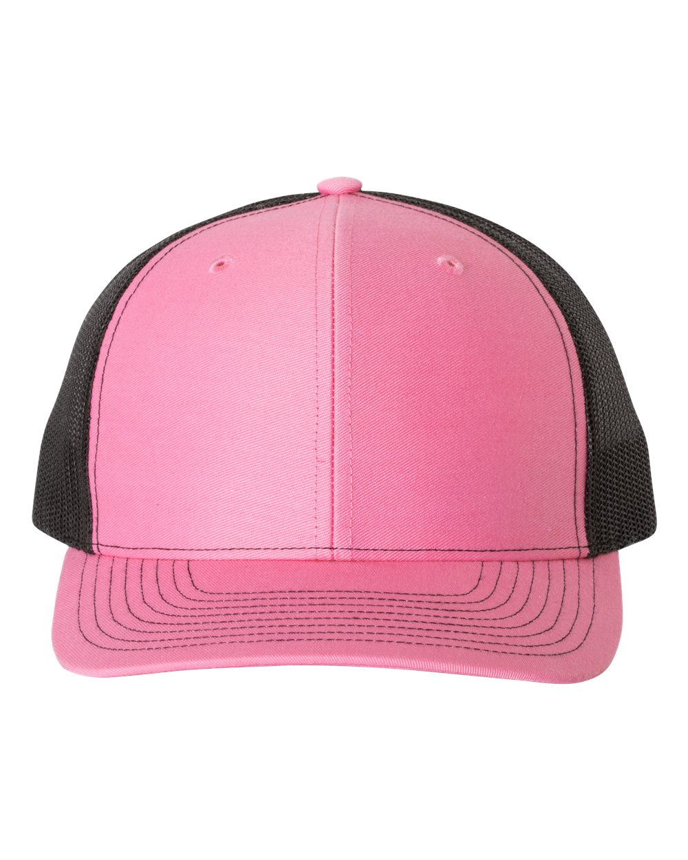 Richardson Snapback Trucker Hat (112) in Hot Pink/Black