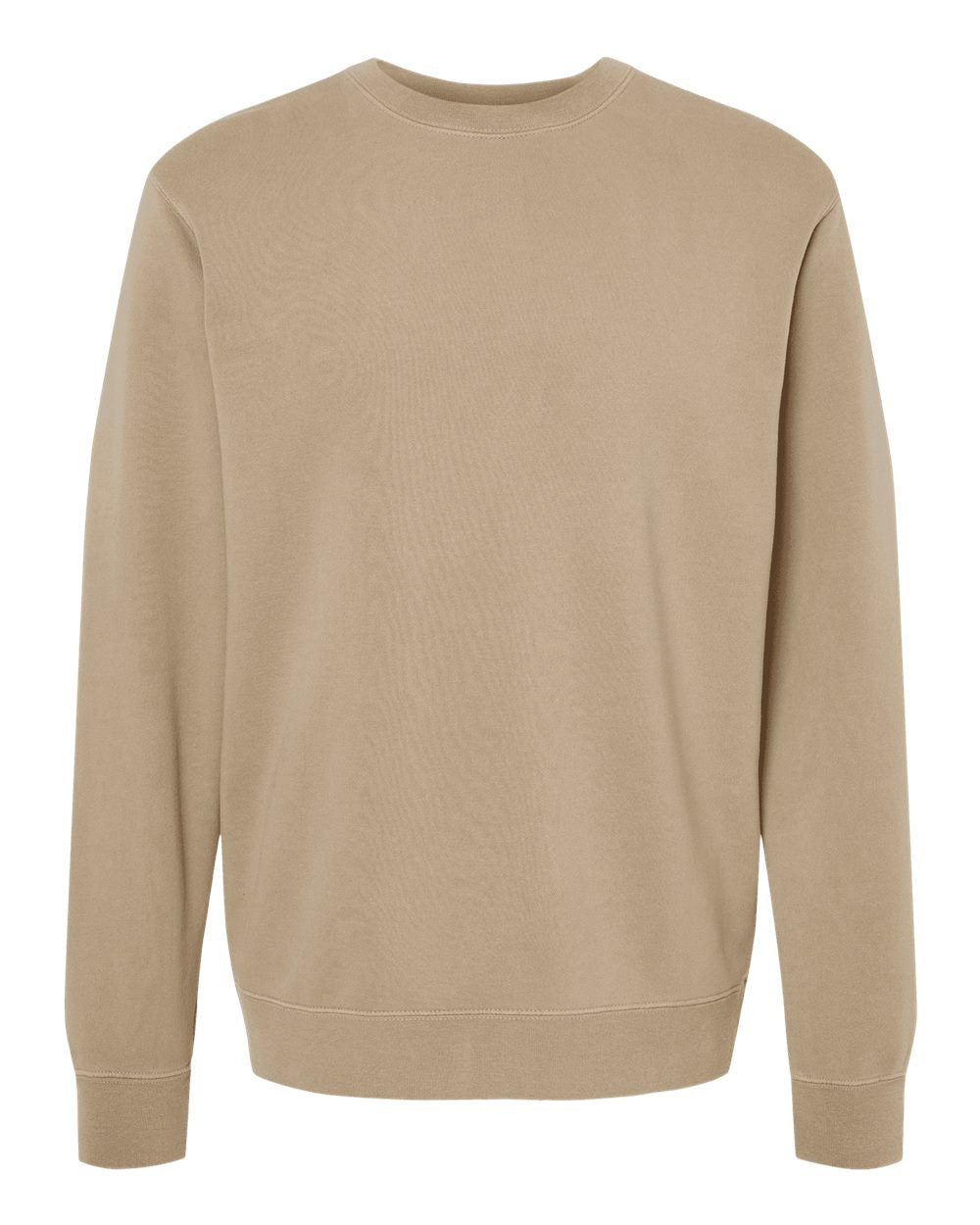 Independent Pigment-Dyed Crewneck Sweatshirt (PRM3500) in Pigment Sandstone