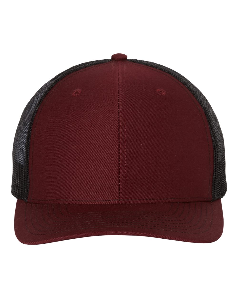 Richardson Snapback Trucker Hat (112) in Cardinal/Black