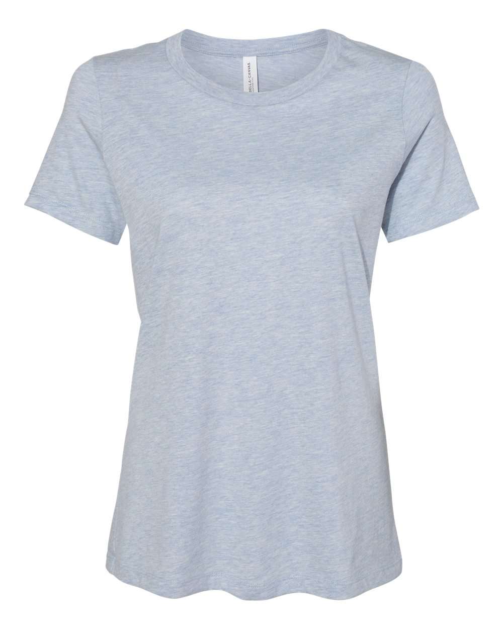 Bella + Canvas Women's Relaxed CVC Tee (6400cvc) in Heather Prism Blue